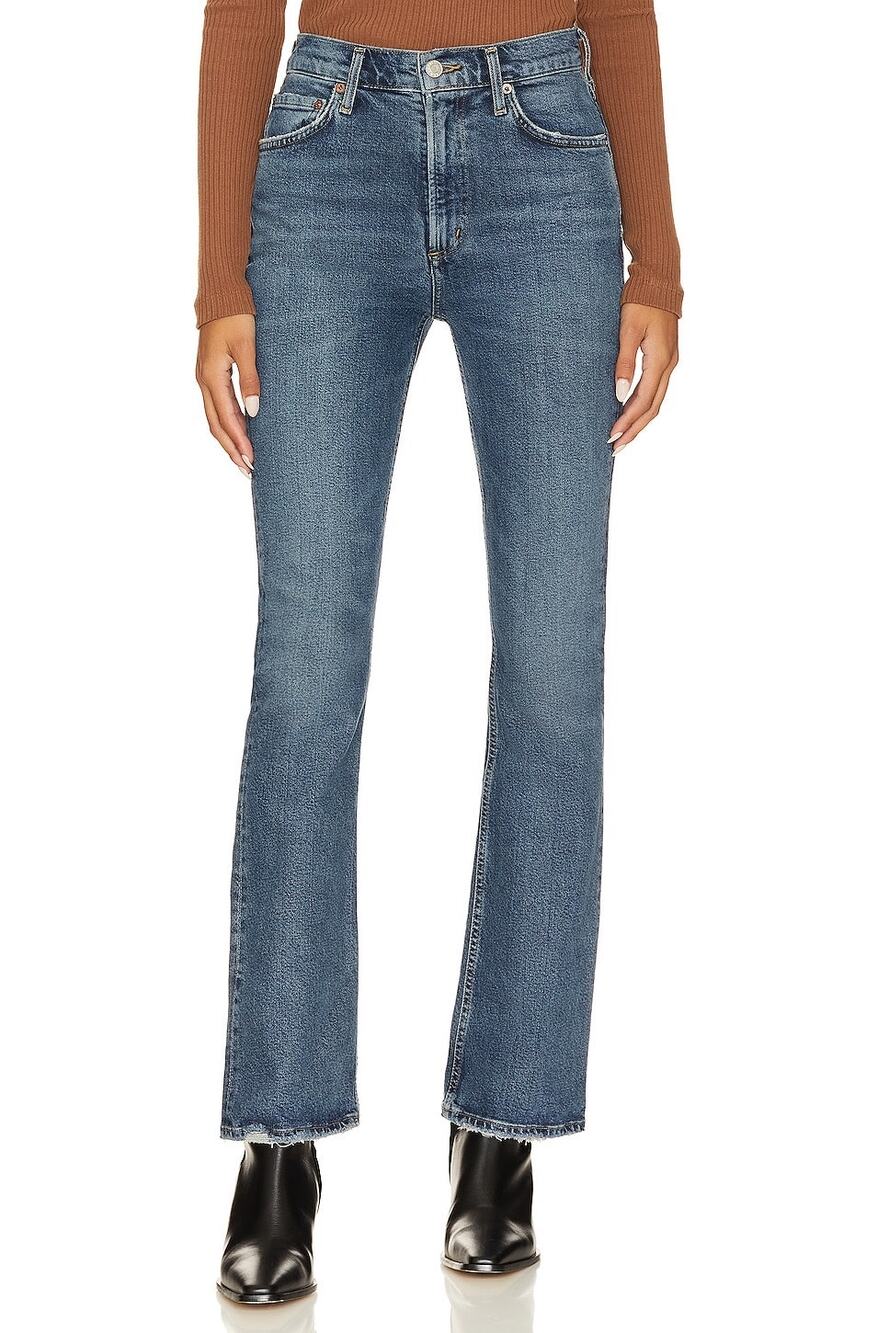 AGOLDE Nico High Rise Jeans Size 25 NWT Raw Hem Medium Wash
